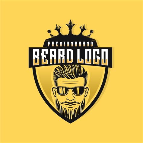 Premium Vector Beard Man Logo Design Template