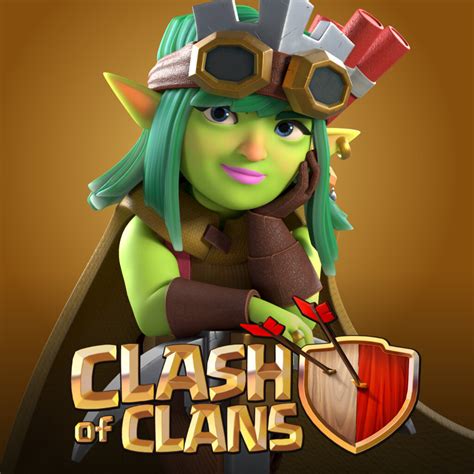 Artstation Clash Of Clans Goblin Archer Queen