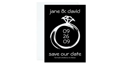 Diamond Ring Save The Date Announcements Zazzle