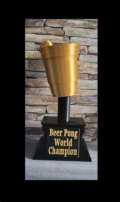 Stl File Beer Pong Trophy 🍺・3d Print Design To Download・cults