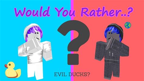 Would You Rather On Roblox Youtube