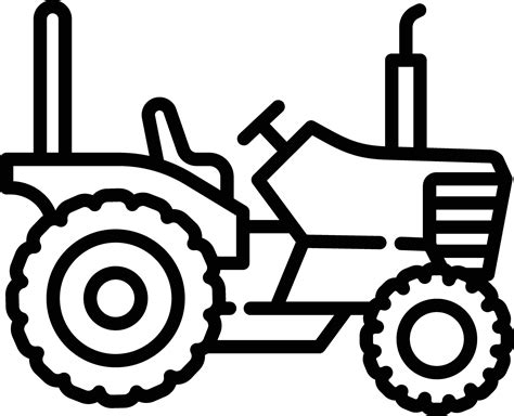 Tractor outline illustration 45616927 Vector Art at Vecteezy