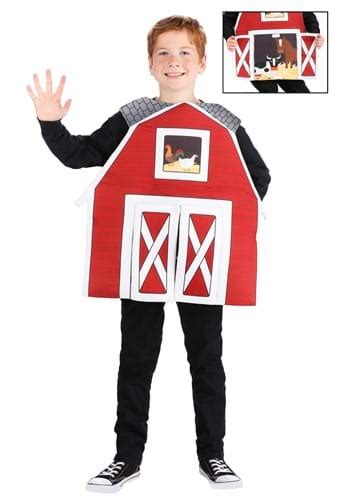 Child Big Red Barn Costume | Kid's Farm Costumes