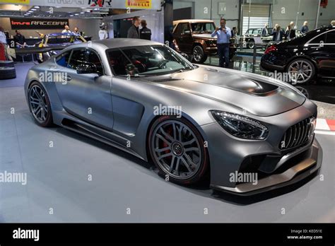 Frankfurt Germany Sep 12 2017 Imsa Mercedes Amg Gt Sports Car Showcased At The Frankfurt