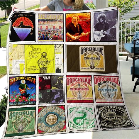 Jerry Garcia Acoustic Band Quilt Blanket T For Mother S Day Father S Day Christmas