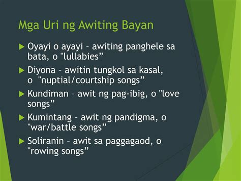 awiting bayan  lesson  filipino   quarter