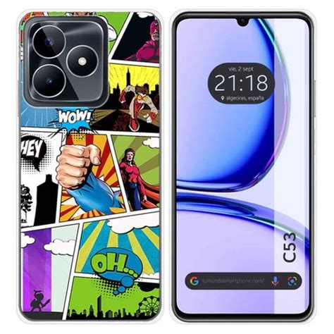 Funda Silicona Para Realme C53 Diseño Comic Dibujos con Ofertas en