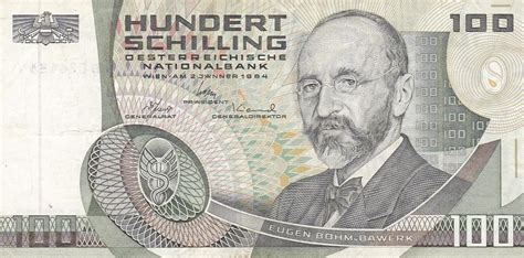 Sterreich Schilling Geldschein Banknote Nationalbank Vf Ma