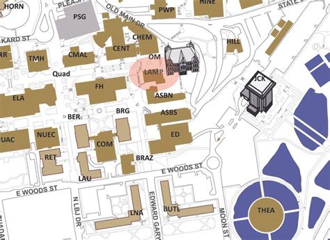 Texas State University Campus Map Map