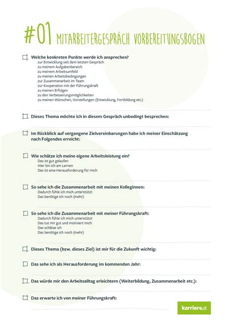 Checkliste für deine Vorbereitung zum Mitarbeitergespräch Checkliste