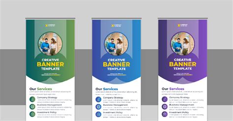 Modern Roll Up Banner Design X Banner Standee Pull Up Design For