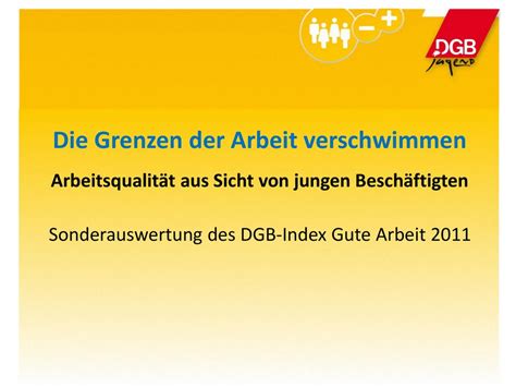 Sonderauswertung Des DGB Index Gute Arbeit Ppt Herunterladen