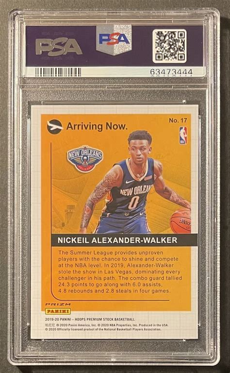 Psa Gem Mint Nickeil Alexander Walker Hoops Premium Stock Rc