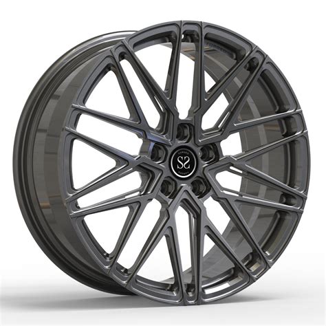 Forged 1 Pc Wheels Monoblock 20inch Staggered Matte Gun Metal Disc Spokes For Luxury Volkswagen