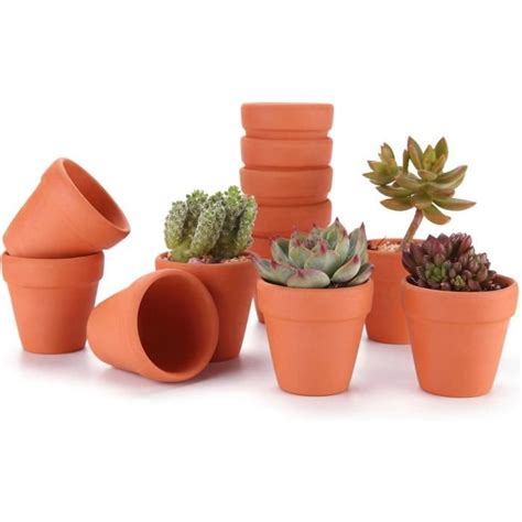 Pcs Pots De Fleurs Rouge Int Rieur Ext Rieur Cm Mini Pot En Terre