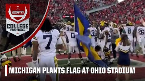 Michigan Plants Flag At Ohio States Midfield Espn College Football