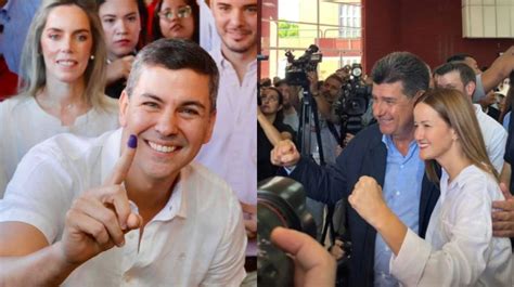 Ya votaron los dos candidatos principales en Paraguay Santiago Peña y