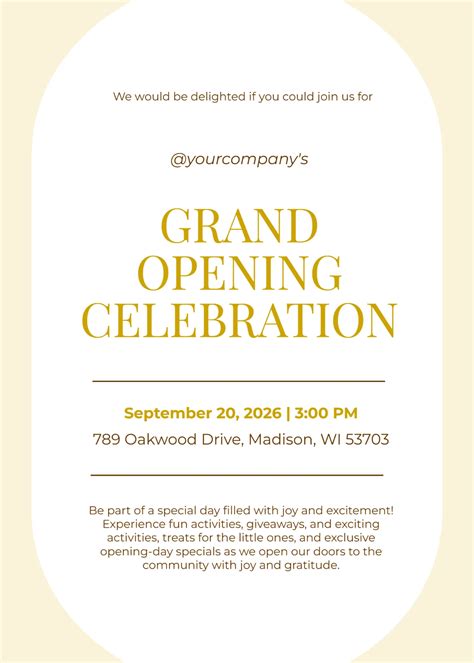 Free Grand Opening Invitation Design Template to Edit Online