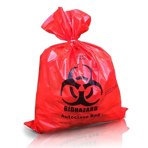 Large Capacity Red Biohazardous Disposal Medical Waste Plastic Trash