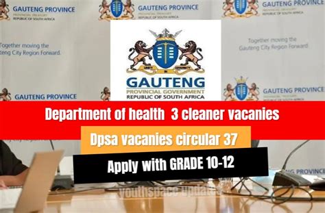 Department Of Health Gauteng Youth Space Jobs Opportunities In