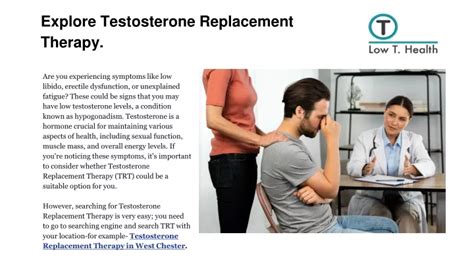 Ppt Explore Testosterone Replacement Therapy Powerpoint Presentation