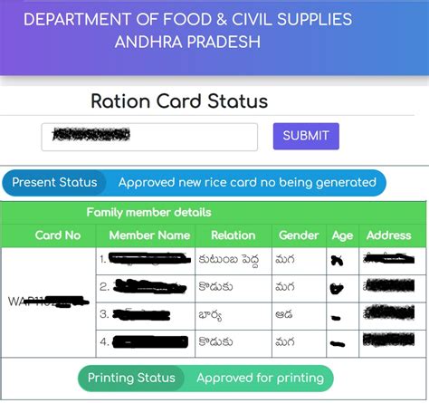 Ap New Ration Card Print Online Check Rice Card Status Online Scan