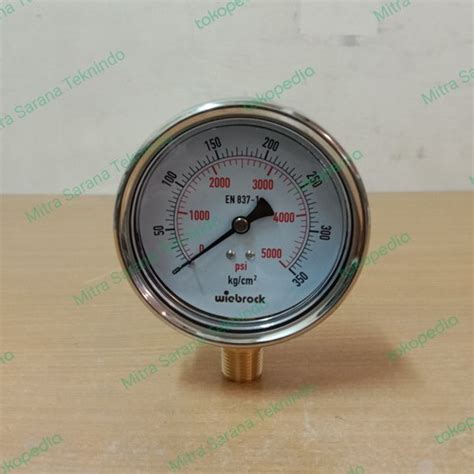 Jual Pressure Presure Gauge Raket 4 Inch 350 Bar 5000 Psi Stainless