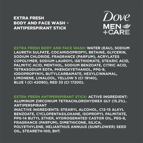 Dove Men Care Extra Fresh Gift Set With Refreshing Body Face Wash And