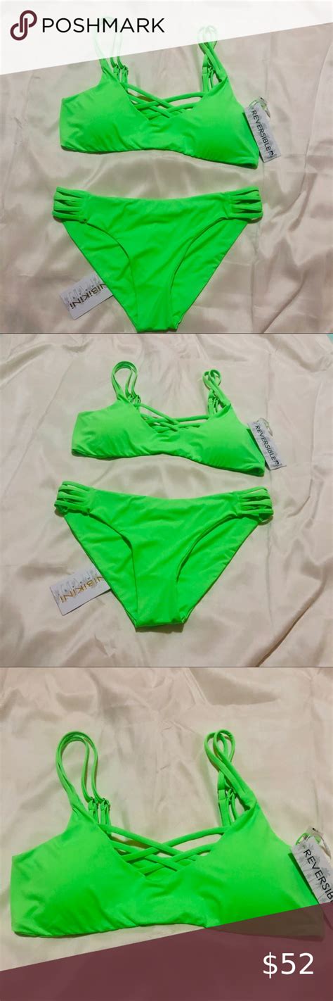 Tinibikini Neon Green Bikini Set Size S Neon Bikinis Bikinis Green