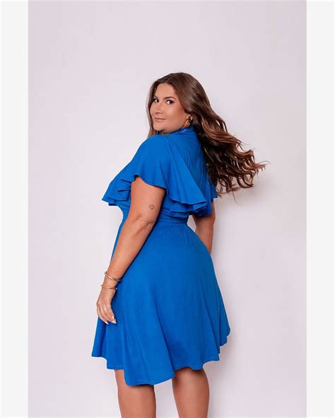 Riachuelo Vestido Plus Size Manga Ampla