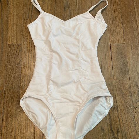 Capezio White Leotard With Strappy Back Depop