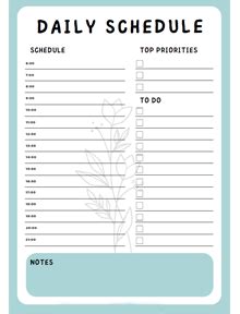 Daily Routine Calendar Template Infoupdate Org