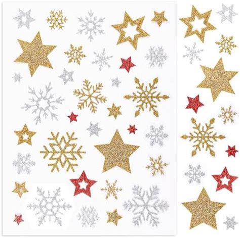 Lot De Feuilles D Autocollants De No L Paillettes Motif Toiles