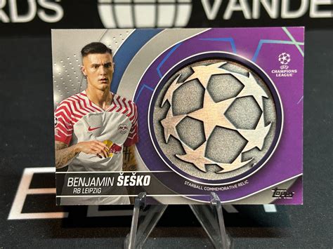 2023 24 Topps UEFA Starball Medallion Relic Benjamin Sesko BS RB