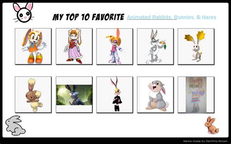 My Top Ten Favorite Rabbits By Annonmyous On Deviantart