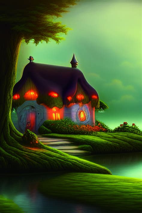 Fantasy Homes Fantasy World Artwork Painting Digital Painting