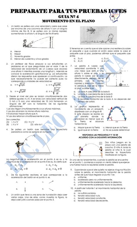 Guia N Movimiento En El Plano Icfes Preparate Para Tus Pruebas