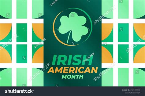 Irish American Heritage Month Celebrated All Royalty Free Stock Vector 2129199917