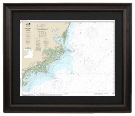 Framed Nautical Chart South Carolina S Winyah Bay To Bulls Bay 36x27 Beach Style Prints