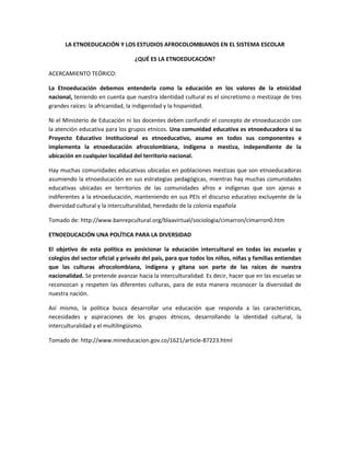 La etnoeducación PDF