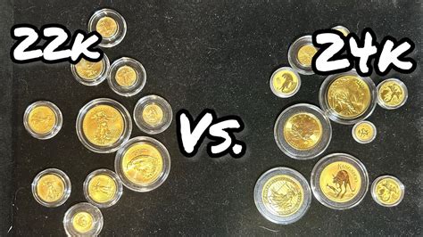 22 Karat GOLD Vs 24 Karat GOLD Coins YouTube