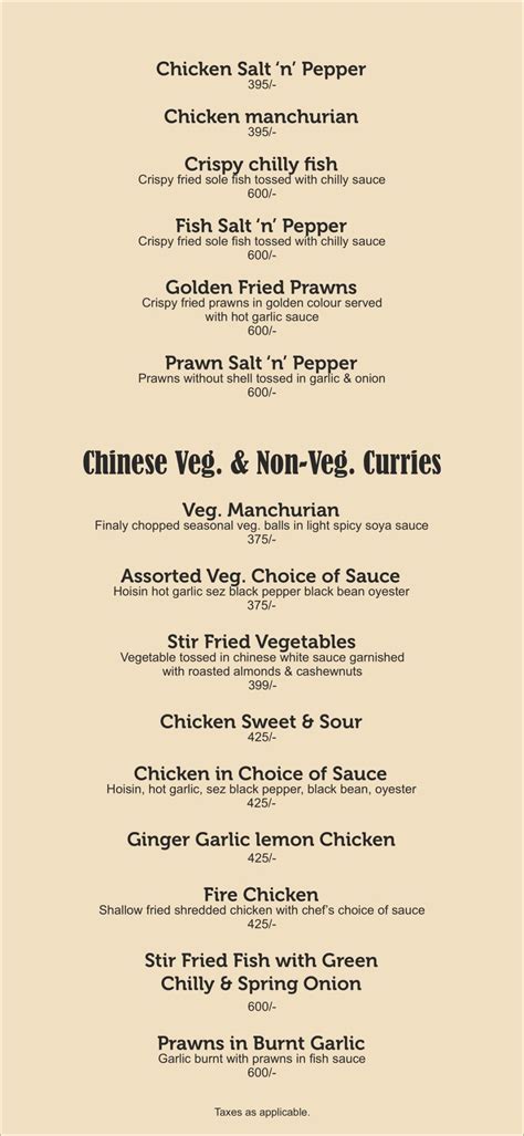 Zosse Menu Menu For Zosse Crown Plaza Mall Sector 15A Faridabad