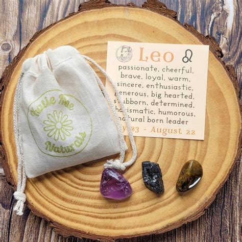 Leo Gemstone Set Leo Crystal Set Zodiac Gift for Leo Leo Birthstones Leo Astrology Gift Ethical ...