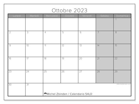 Calendario Ottobre 2023 54 Michel Zbinden It