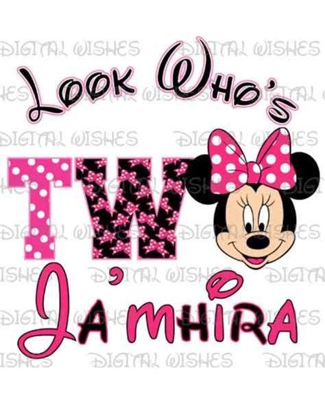 Minnie Mouse Mommy Of The Twodles Birthday Girl Image Png Etsy