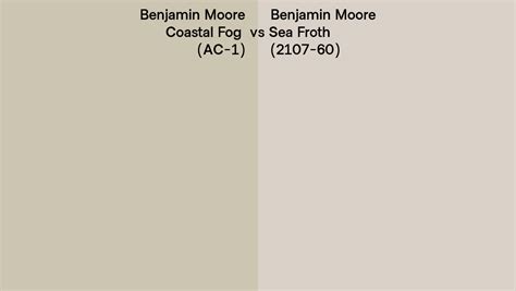 Benjamin Moore Coastal Fog Vs Sea Froth Side By Side Comparison