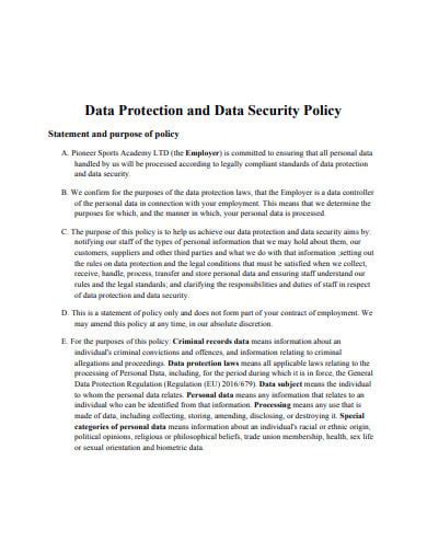 Free 13 Data Security Policy Templates In Pdf Ms Word