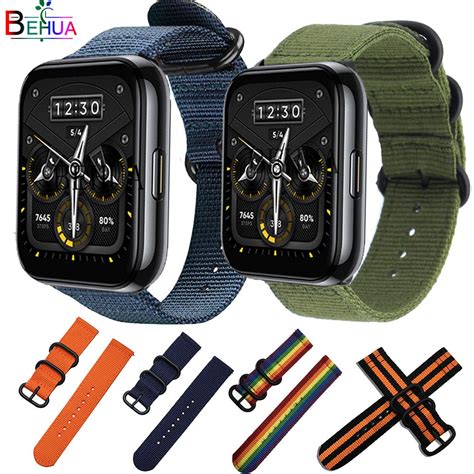 Nylon Watchstrap Band For Realme Watch Pro Smart Wriststrap Sport