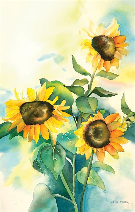 Sunflower Painting Print, Sunflower Watercolor, Sunflower Art Print ...