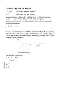 Esercizio Sull Equilibrio Di Mercato Spiegato Esercizi Di